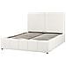 Letto Contenitore Tessuto Castelnavet 160 X 200 Cm Bianco Sporco - Foto miniatura 3