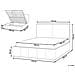 Letto Contenitore Tessuto Castelnavet 160 X 200 Cm Bianco Sporco - Foto miniatura 8