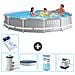 Piscina Fuori Terra - In Giro - 366x76 Cm - Grigio - Include Accessori Coordinati A2091 - Foto miniatura 1