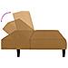 Divano Letto a 2 Posti Marrone in Velluto - Foto miniatura 3