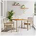Set da pranzo da giardino 3 pezzi con cuscini beige polyrattan - Foto miniatura 2