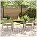Set da pranzo da giardino 3 pezzi con cuscini beige polyrattan - Foto miniatura 4