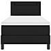 Letto Box Spring con Materasso Nero 90x200 cm in Pelle Sintetica, Testiera Semplice Nero 90 cm in Pelle Sintetica - Foto miniatura 8