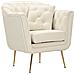 Poltrona Mf895 - Beige - Poliestere - 88x83x91 Cm - Foto miniatura 1
