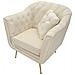 Poltrona Mf895 - Beige - Poliestere - 88x83x91 Cm - Foto miniatura 5