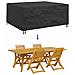 Copertura per mobili da esterno Nero 200 x 165 x 80 cm 420D - Foto miniatura 8