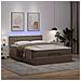 Pouf Letto con Materassi e LED Cappuccino 140x200cm Similpelle - Foto miniatura 3
