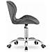 Sedia girevole in velluto AVOLA grigio scuro, design ergonomico - Foto miniatura 4