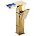 Rubinetto per lavabo da bagno, Blackswan, tipo M193, modello alto in oro con bocca a cascata e LED, misura 24 cm - Foto miniatura 1