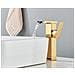 Rubinetto per lavabo da bagno, Blackswan, tipo M193, modello alto in oro con bocca a cascata e LED, misura 24 cm - Foto miniatura 4