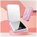 Specchio Per Trucco Led - Luce Tricolore Ricaricabile Compatto Con Ingrandimento 3x Pink - Foto miniatura 2