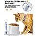 Ciotola per gatti con alimentazione lenta Ciotola per cibo per gatti rialzata in ceramica da 7 pollici, bianca - Foto miniatura 4
