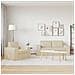 Divano 2 pcs Crema 182 x 80 x 82 cm Tessuto - Foto miniatura 3