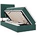 Letto con contenitore e materasso Verde Scuro 100 x 200 cm - Foto miniatura 1