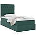 Letto con contenitore e materasso Verde Scuro 100 x 200 cm - Foto miniatura 3