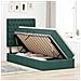 Letto con contenitore e materasso Verde Scuro 100 x 200 cm - Foto miniatura 4