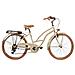 Bici Da Donna Misura 26 City Bike Bicicletta Cruiser Stile Americano Con Cambio 6v Completa Di Accessori Luci A Led - 43 Nocciola - Foto miniatura 1
