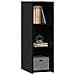Credenza Rovere Nero 30 x 41 x 93 cm Legno ingegnerizzato - Foto miniatura 2