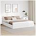 Letto con Contenitore Bianco Puro 183 x 213 cm Similpelle - Foto miniatura 2