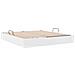 Letto con Contenitore Bianco Puro 183 x 213 cm Similpelle - Foto miniatura 5