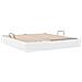 Letto con Contenitore Bianco Puro 183 x 213 cm Similpelle - Foto miniatura 9