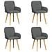 Sedie da pranzo 4 pcs Tessuto Grigio Scuro 56,5 x 50 x 87,5 cm - Foto miniatura 1