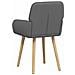 Sedie da pranzo 4 pcs Tessuto Grigio Scuro 56,5 x 50 x 87,5 cm - Foto miniatura 5