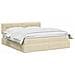 Letto con contenitore e materasso Crema 160 x 200 cm Velluto - Foto miniatura 3