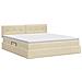 Letto con contenitore e materasso Crema 160 x 200 cm Velluto - Foto miniatura 8