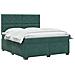 Letto box spring con materasso Verde Scuro 160 x 200 cm Velluto - Foto miniatura 3