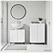 Set di Armadi da Bagno da 2 Pezzi ZWOLLE Bianco Lucido - Foto miniatura 2