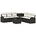 Set di divani 8 pz Nero e Bianco Crema - Foto miniatura 1
