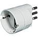 Adattatore con Spina 2P+T 10A e Presa Tedesca Colore Bianco - Foto miniatura 1