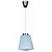 Lampadario Led 7w Campana In Plastica Blu E Acciaio Cromato Luce Naturale 4000k Vt-1036 8506 - Foto miniatura 1