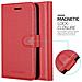 Custodia Compatibile Con Huawei Nova 5t In Rosso Carminio - Coperchio Protettiva Con Chiusura Magnetica, Funzione Stand E Tasca Per Le Carte - Foto miniatura 3