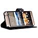 Custodia Compatibile Con Htc One Me In Nero Carbone - Coperchio Protettiva Con Chiusura Magnetica, Funzione Stand E Tasca Per Le Carte - Foto miniatura 3