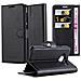 Custodia Compatibile Con Htc One Me In Nero Carbone - Coperchio Protettiva Con Chiusura Magnetica, Funzione Stand E Tasca Per Le Carte - Foto miniatura 8