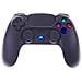 Controller Wireless Nero Con Jack Per Cuffie E Pulsanti Illuminati Per Ps4 - Foto miniatura 1