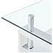 Tavolino Salotto Bianco E Trasparente95x55x40cm Vetro Temperato - Foto miniatura 5