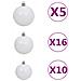 Set Albero Natale Artificiale LED e Palline Argento 210 cm PVC - Foto miniatura 4
