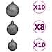 Set Albero Natale Artificiale LED e Palline Argento 210 cm PVC - Foto miniatura 6