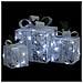 Scatole Regalo Decorative Natale 3pz Bianche da Esterno Interni - Foto miniatura 2