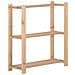 Scaffale A 3 Livelli 80x28,5x90 Cm In Legno Massello Di Pino - Foto miniatura 1