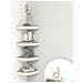 Mensole Angolari 4pz Rovere E Bianco 35x35x3,8 Cm In Mdf - Foto miniatura 1