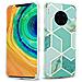 Custodia Compatibile Con Huawei Mate 30 Pro In Marmo Verde Chiaro Verde Oro No. 3 - Coperchio Protettivo In Silicone Tpu Con Motivo A Mosaico - Foto miniatura 1