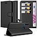 Custodia Compatibile Con Alcatel 1s 2020 In Nero Carbone - Coperchio Protettiva Con Chiusura Magnetica, Funzione Stand E Tasca Per Le Carte - Foto miniatura 1
