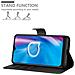 Custodia Compatibile Con Alcatel 1s 2020 In Nero Carbone - Coperchio Protettiva Con Chiusura Magnetica, Funzione Stand E Tasca Per Le Carte - Foto miniatura 3