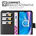 Custodia Compatibile Con Alcatel 1s 2020 In Nero Carbone - Coperchio Protettiva Con Chiusura Magnetica, Funzione Stand E Tasca Per Le Carte - Foto miniatura 4