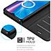 Custodia Compatibile Con Alcatel 1s 2020 In Nero Carbone - Coperchio Protettiva Con Chiusura Magnetica, Funzione Stand E Tasca Per Le Carte - Foto miniatura 5