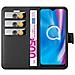 Custodia Compatibile Con Alcatel 1s 2020 In Nero Carbone - Coperchio Protettiva Con Chiusura Magnetica, Funzione Stand E Tasca Per Le Carte - Foto miniatura 7